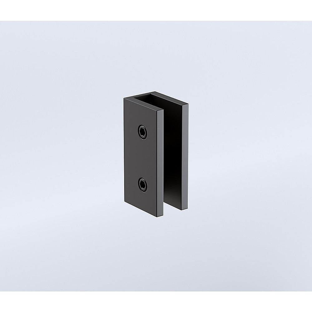90x100cm Double Door Corner Shower – Black U-Brackets with SS Hinges for Contemporary Bathrooms