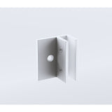 90x90cm Double Door Corner Shower – White F-Brackets with Brass Hinges for Modern Bathrooms