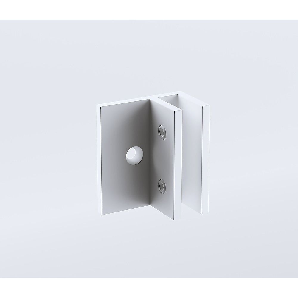 100x100cm Double Door Corner Shower – White F-Brackets with Brass Hinges for Modern Bathrooms
