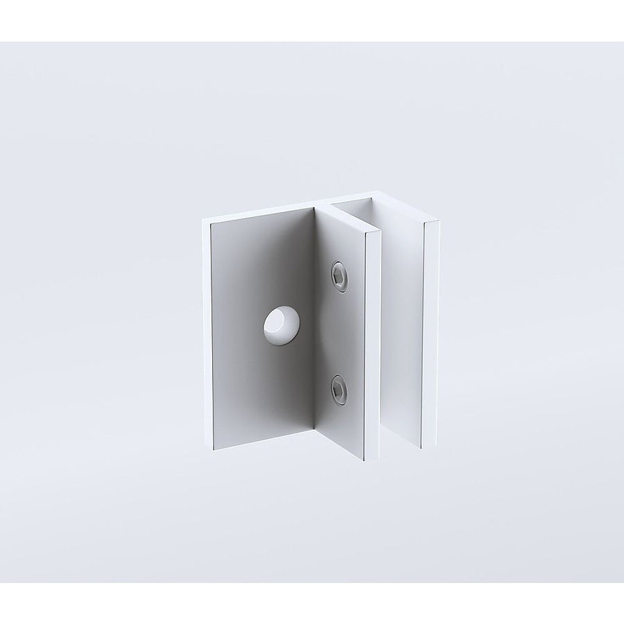 120x120cm Double Door Corner Shower – White F-Brackets with Brass Hinges for Modern Bathrooms