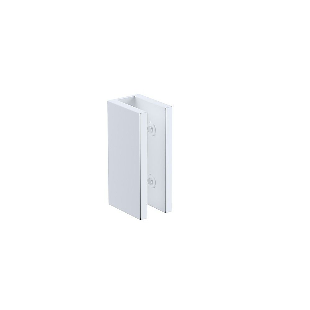 90x100cm Double Door Corner Shower – White U-Brackets with Brass Hinges for Modern Bathrooms