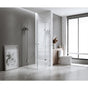 90x110cm Double Door Corner Shower – White F-Brackets with Brass Hinges for Modern Bathrooms