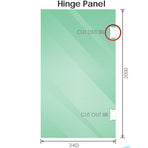 100x110cm Double Door Corner Shower – Gold U-Brackets with Brass Hinges for Modern Bathrooms
