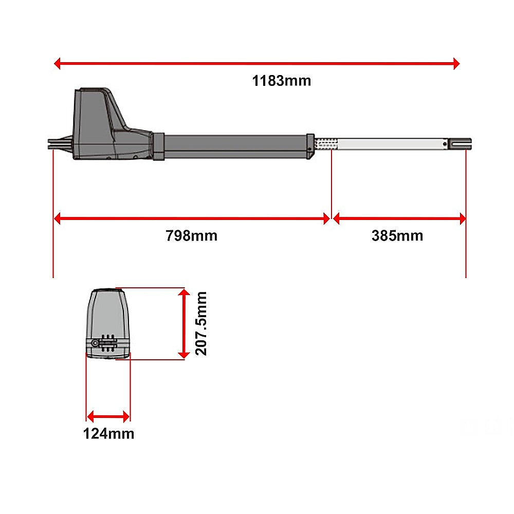 400KG Single Swing Auto Motor Remote Gate Opener With 10W Mono Backup Solar
