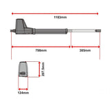 400KG Single Swing Auto Motor Remote Gate Opener With 10W Mono Backup Solar - Extra Image
