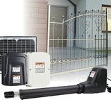 400KG Single Swing Auto Motor Remote Gate Opener With 10W Mono Backup Solar - Rear View