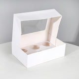 Cupcake Box 6 Holes Window Cake Party Favour 100 Boxes - Side View