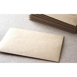 100 x Brown Kraft Envelopes for Wedding Cards - Side View