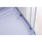 90x90cm Rounded Curved Shower Base in White - Top-Down View