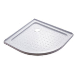 90x90cm Rounded Curved Shower Base in White - 45-Degree Angle