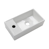 Small Compact Bathroom Cloakroom Hand Wash Basin Sink Ceramic Wall Hung