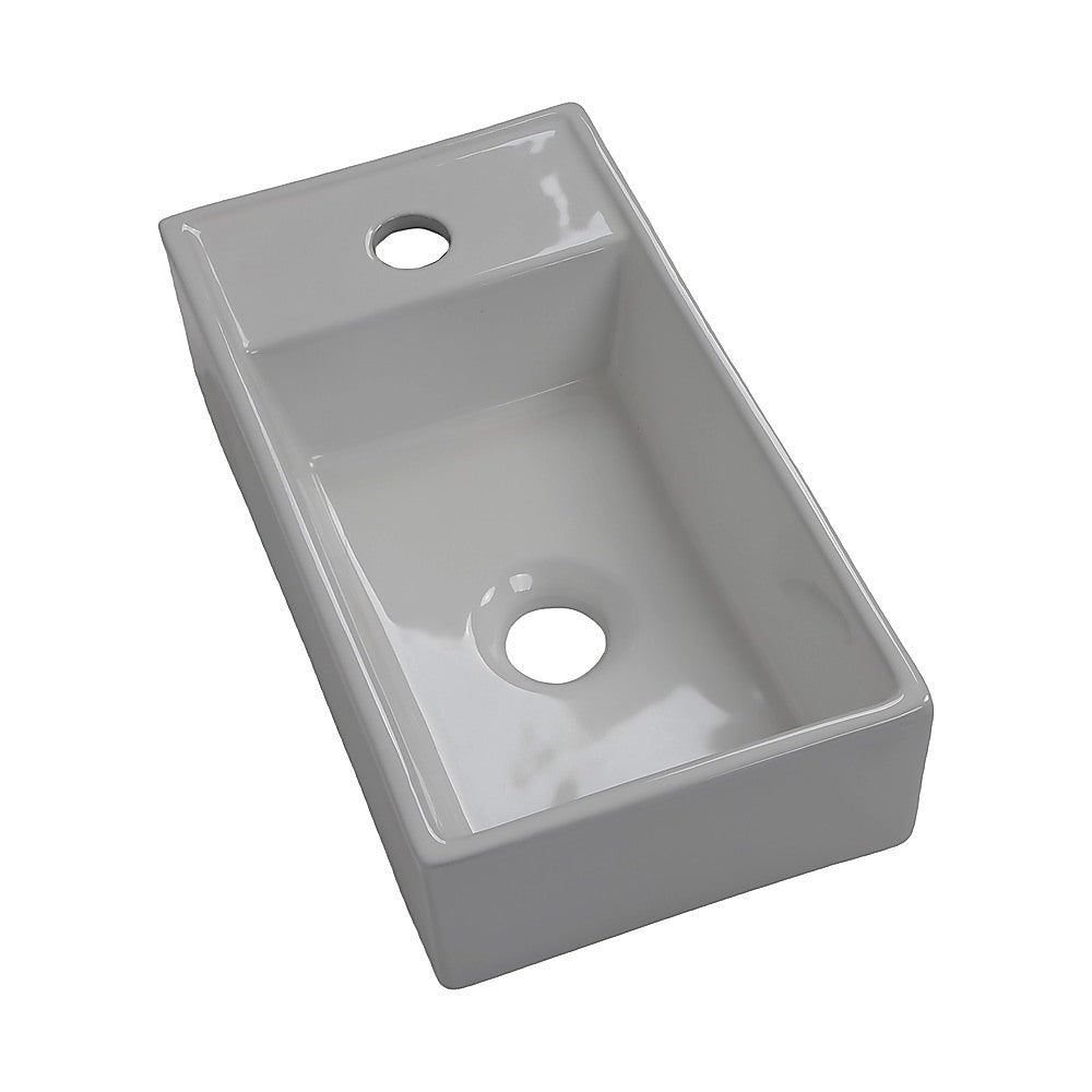 Small Compact Bathroom Cloakroom Hand Wash Basin Sink Ceramic Wall Hung