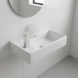 Small Compact Bathroom Cloakroom Hand Wash Basin Sink Ceramic Wall Hung