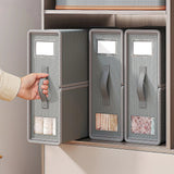 4PCS Foldable Bed Sheet Set Organizer Fabric Storage Bins with Handle Storage Box - Front View