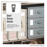 4PCS Foldable Bed Sheet Set Organizer Fabric Storage Bins with Handle Storage Box - Extra Image