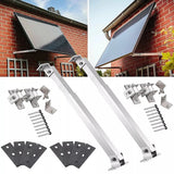 Adjustable Solar Panel Tilt Mount Brackets Kit Ground Roof Boat Mounting System - Top-Down View