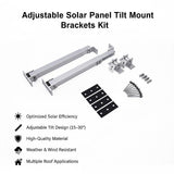 Adjustable Solar Panel Tilt Mount Brackets Kit ??Roof, Ground & Boat Mounting System for Secure Installation