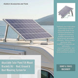 Adjustable Solar Panel Tilt Mount Brackets Kit ??Roof, Ground & Boat Mounting System for Secure Installation