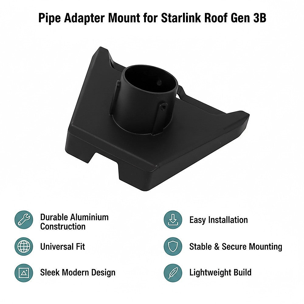 Pipe Adapter Mount for Starlink Roof Gen 3B – Pole Bracket for 1–2 Inch Mounting