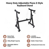Z-Style Keyboard Stand ??Heavy Duty Adjustable Piano Stand for Digital Keyboards & Portable Use