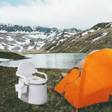 19L Camping Portable Toilet Travel Outdoor/Indoor Commode Potty - Front View