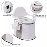 19L Camping Portable Toilet Travel Outdoor/Indoor Commode Potty - Side View