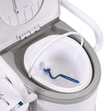 19L Camping Portable Toilet ??Outdoor & Indoor Travel Commode Potty with Built-In Tissue Box