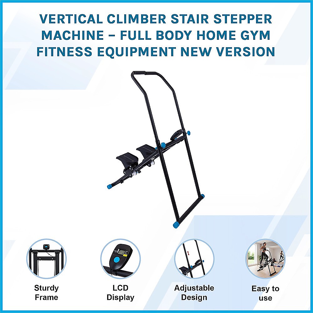 Vertical Climber Stair Stepper Machine – Full Body Home Gym Fitness Equipment NEW VERSION