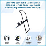 Vertical Climber Stair Stepper Machine – Full Body Home Gym Fitness Equipment NEW VERSION - Side View