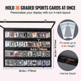 36 Graded Sports Card Display Case - Side View