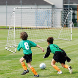 3.6m x 1.9m Portable Soccer Goal Net Steel Post Frame Backyard Football Training Set - Top-Down View