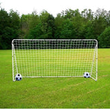 3.6m x 1.9m Portable Soccer Goal Net Steel Post Frame Backyard Football Training Set - 45-Degree Angle