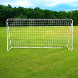 3.6m x 1.8m Portable Soccer Goal Net Steel Post Frame Backyard Football Training Set - Rear View