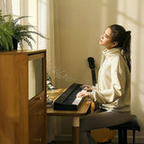 Folding Digital Piano 88 Key Velocity-Sensitive + Carry Case Pedal - Front View