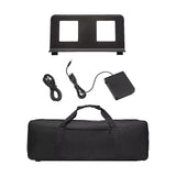 Folding Digital Piano 88 Key Velocity-Sensitive + Carry Case Pedal - Close-Up Angle
