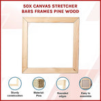 50x Canvas Stretcher Bars Frames Pine Wood, image 3