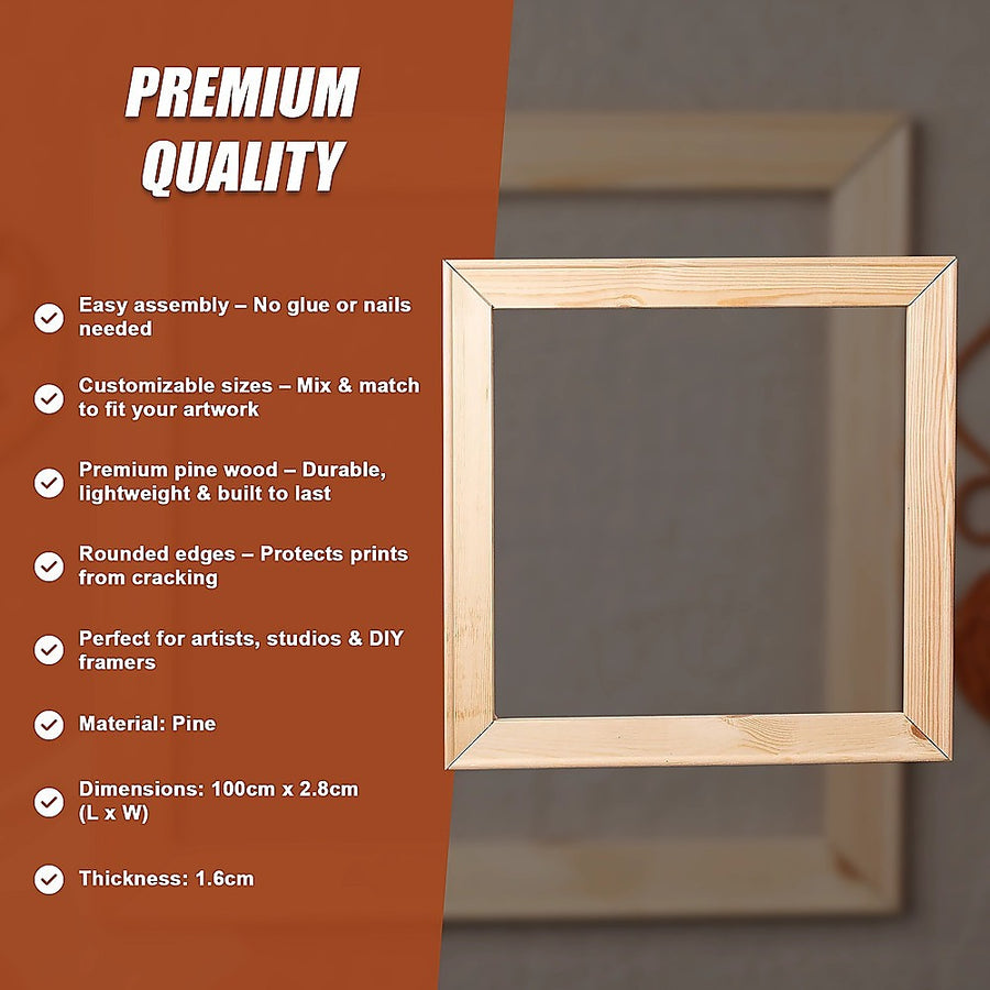 50x Canvas Stretcher Bars Frames Pine Wood, image 10
