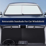 Retractable Sunshade for Car Windshield - Front View