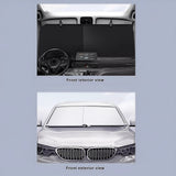 Retractable Sunshade for Car Windshield - Top-Down View