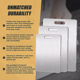 3 x 304SS Cutting Chopping Board Stainless Steel - Side View