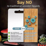 3 x 304SS Cutting Chopping Board Stainless Steel - Top-Down View