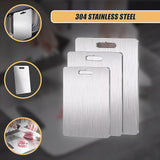 3 x 304SS Cutting Chopping Board Stainless Steel - Low Angle