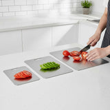 3 x 304SS Cutting Chopping Board Stainless Steel - Side View