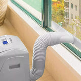 Portable Air Conditioner Window Slide Kit Part Exhaust Adaptor Hose Pipe & Plate - Front View