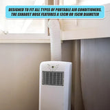 Portable Air Conditioner Window Slide Kit Part Exhaust Adaptor Hose Pipe & Plate - Rear View