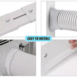 Portable Air Conditioner Window Kit ??Exhaust Hose Adaptor Pipe & Slide Plate