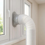 Portable Air Conditioner Window Kit – Exhaust Hose Adaptor Pipe & Slide Plate - 45-Degree Angle