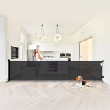 Retractable Baby Safety Fence Pet Stair Gate Barrier for Kids Dog Cat 3M - Front View