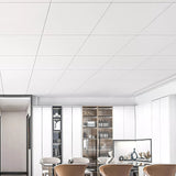 12x Smooth Drop Ceiling Tile 2ft x 2ft PVC Ceiling Panel - Front View