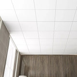 12x Smooth Drop Ceiling Tile 2ft x 2ft PVC Ceiling Panel